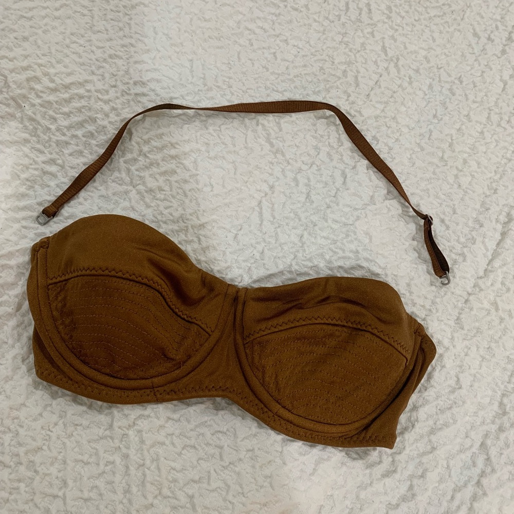 Bralette Swim Top in Brown Sugar